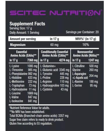 Scitec Nutrition ALL Aminos amino acids 340g - Buy Online on GoSupps.com