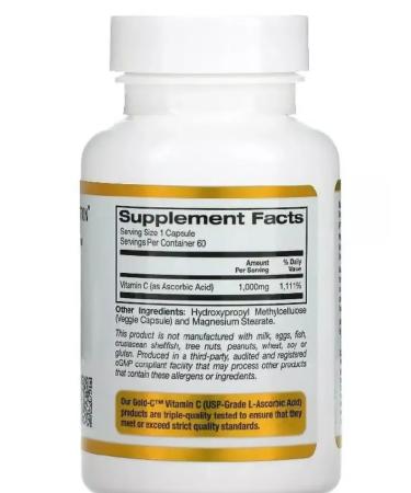 California Gold Nutrition Vitamin C Gold C - Buy Online on GoSupps.com
