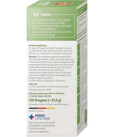 PRIORIN Merz Spezial additive for the beauty of the skin hair and nails - Buy Online on GoSupps.com