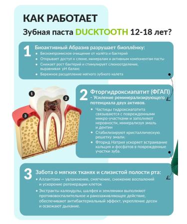 Ducktooth Teenage paste 12-18 years against plaque - Buy Online on GoSupps.com