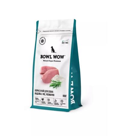 BOWL WOW Dry food for dogs turkey and rosemary 800g