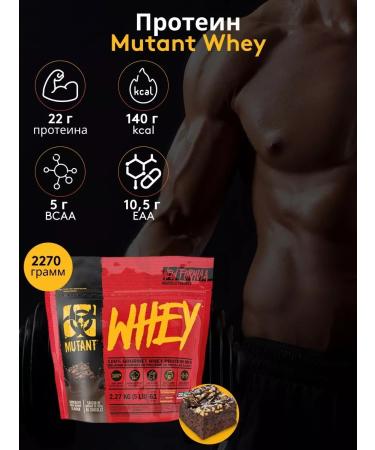 Mutant Whey Protein 5 LBS chocolate cake 2270 g - Buy Online on GoSupps.com