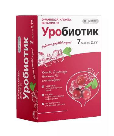 Bio Forte Urobiotic d-mannose cranberries vitamin D3 7 Sasha at 2.77g - Buy Online on GoSupps.com