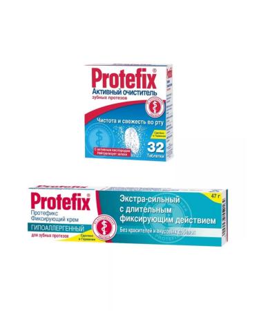 PROTEFIX Set - fixing cream hypoallergen 47g + cleaner 32t