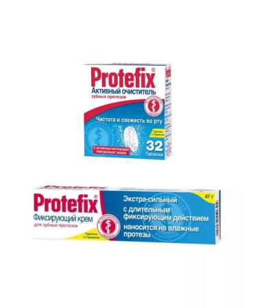 PROTEFIX Set-fixing cream Extra strong 47g + cleaner 32t