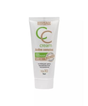 Sun protection CC Cream Luxvisage CC Active Complex SPF 10 10 Fair 30 g