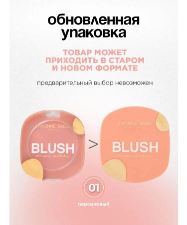 VIVIENNE SABO Face blush dry matte macaron tone 01 peach - Buy Online on GoSupps.com