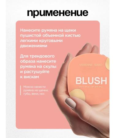 VIVIENNE SABO Face blush dry matte macaron tone 01 peach - Buy Online on GoSupps.com