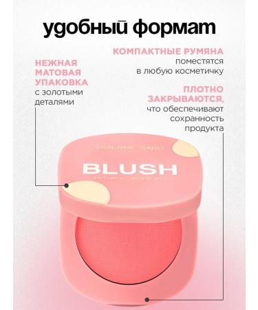 VIVIENNE SABO Face blush dry matte Macaron T 02 Cold pink - Buy Online on GoSupps.com