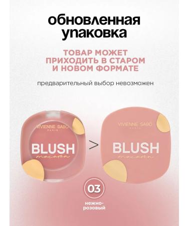 VIVIENNE SABO Face blush dry matte macaron tone 03 pale pink - Buy Online on GoSupps.com
