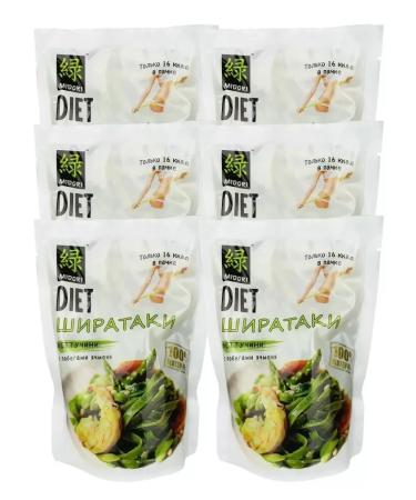Midori Fettuccini shirai noodles with barley shoots 200 g - 6 pcs - Buy Online on GoSupps.com