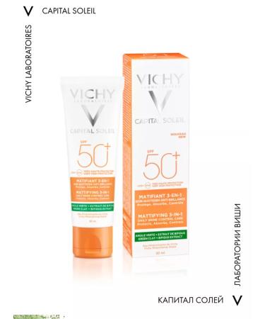 VICHY Matting care for oily skin 3-B-1 SPF50+ Capital Soleil - Buy Online on GoSupps.com