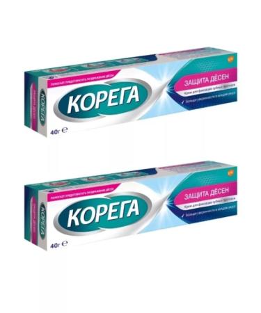 Korega Cream for fixing dentures 40 g 2pcs