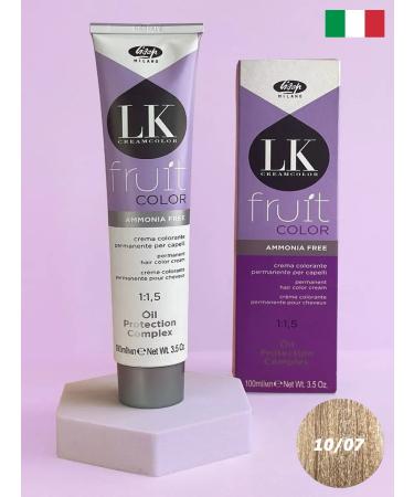 Lisap Milano Fruit Color Hair Cream without ammonia 10 07 100ml
