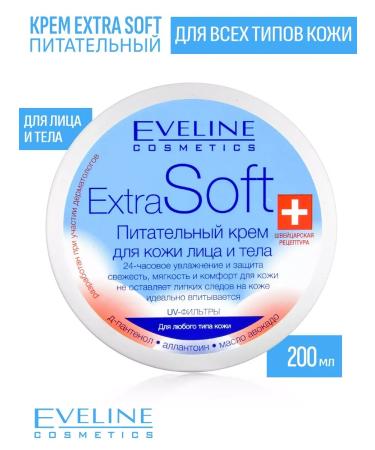 Eveline Cosmetics Nutrient cream for the skin of the face and body 200ml - Buy Online on GoSupps.com