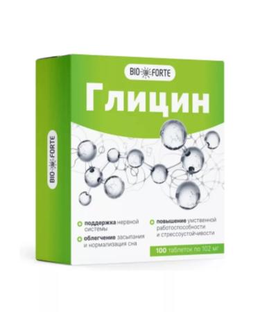 Bio Forte Glycine tablets 100mg support for the nervous system No. 100