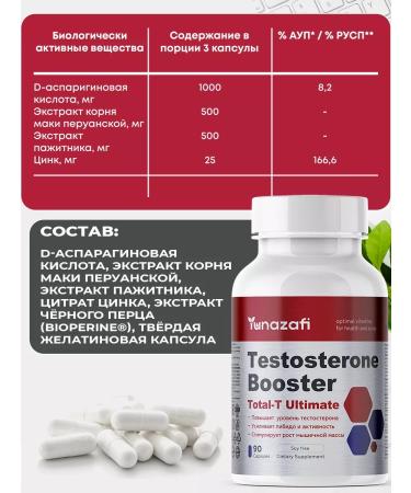 Yunazafi Testosterone booster for men for sports - Buy Online on GoSupps.com