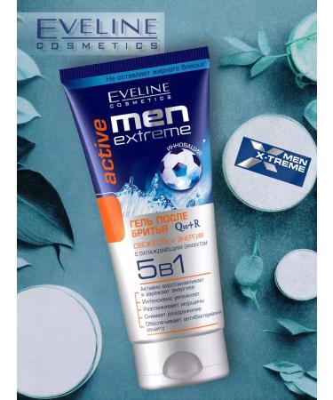 Eveline Cosmetics Gel after shaving MEN EXTREME 5V1 Q10+R Active 200 ml - Buy Online on GoSupps.com