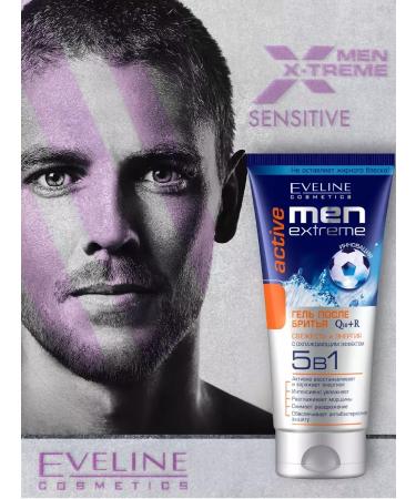 Eveline Cosmetics Gel after shaving MEN EXTREME 5V1 Q10+R Active 200 ml - Buy Online on GoSupps.com