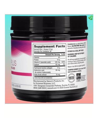 NeoCell Collagen+vitamin C+hyaluronic acid 390g - Buy Online on GoSupps.com