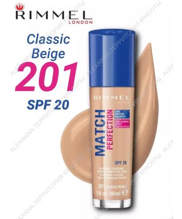 Rimmel Tonal Cream Match Perfection Ton 201 Classic Beige 30 ml