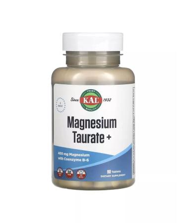 KAL Magnesium TaURATE+ 400MG magnesium dietary supplies 90 tablets - Buy Online on GoSupps.com