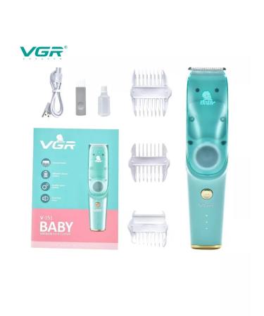 Children's trimmer with vacuum absorption of hair V-151 Green