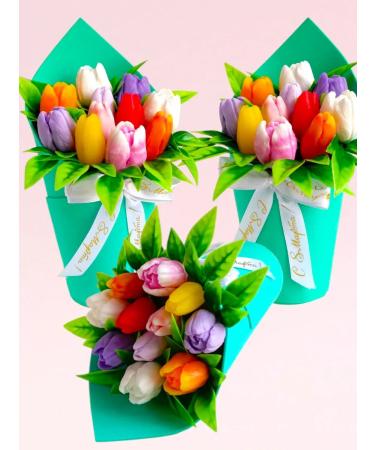 MariLena Art Bouquet of tulips soap for 8 March - Buy Online on GoSupps.com