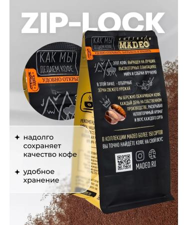 Ground coffee milk sketch Madeo 200 g 100% Arabica - Buy Online on GoSupps.com