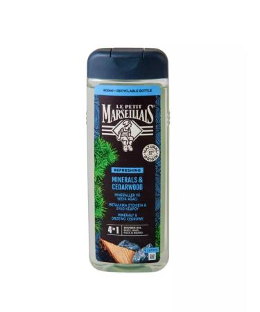 LE PETIT MARSEILLAIS Male soul gel 4V1 400 ml. Cedar and minerals - Buy Online on GoSupps.com