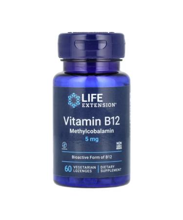 Life extension Vitamin B12 methylcobalamin 5 mg 60 loafers - Buy Online on GoSupps.com