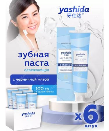 YASHIDA Jashid toothpaste refreshing ink. Mint 100 g 6pcs