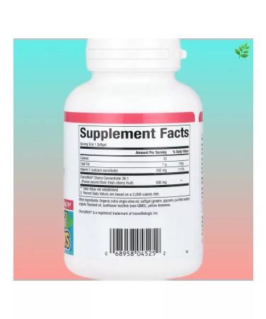 Natural Factors Cherry concentrate 500 mg 90 capsules - Buy Online on GoSupps.com