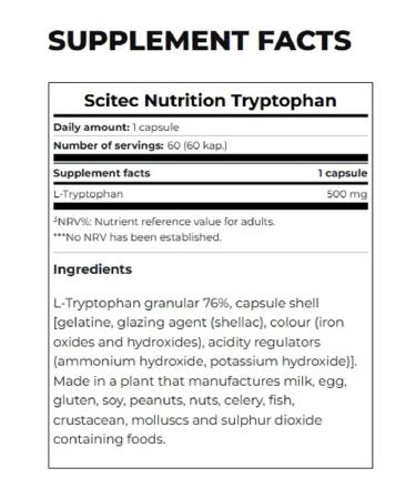 Scitec Nutrition Triptophan Antidepressants 60 capsules - Buy Online on GoSupps.com