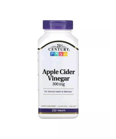 21st Century Apple vinegar 300 mg 250 tablets - Buy Online on GoSupps.com