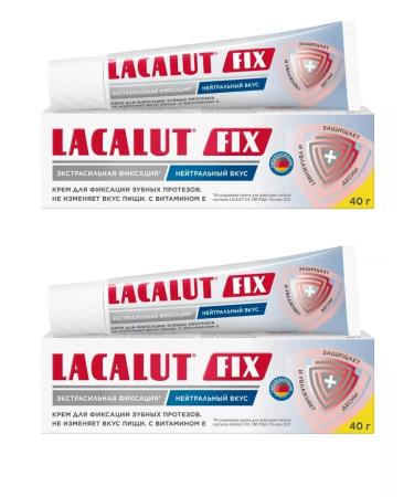 Lacalut Cream for dentures Neutral taste 40 g 2pcs