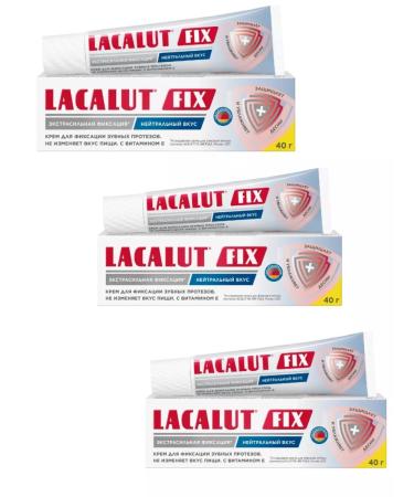 Lacalut Cream for dentures Neutral taste 40 g 3pcs