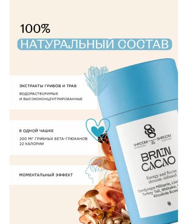 SHROOM SHROOM Natural cocoa without sugar on Dream and Brain mushrooms - Buy Online on GoSupps.com