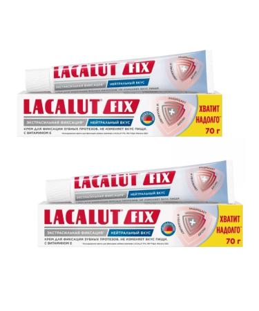 Lacalut Cream for fixing dentures 70 g 2pcs