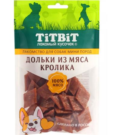 TIT BIT Treat slices tidy piece of small dogs rabbit 100 g
