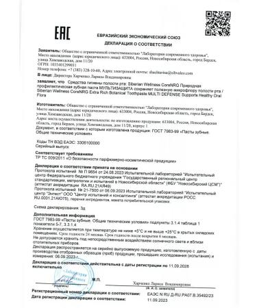 Health from Siberia Corenrg toothpaste 2 pcs - Buy Online on GoSupps.com