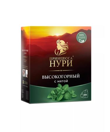 Princess Nuri Black tea high -circuit with mint in bags 100 pcs - Buy Online on GoSupps.com
