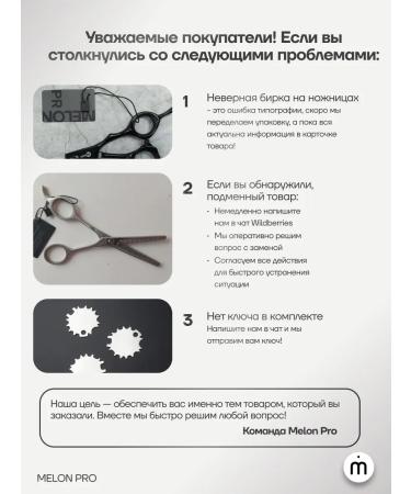Melon Pro Professional straight scissors for hairdresser 5.5 - Buy Online on GoSupps.com