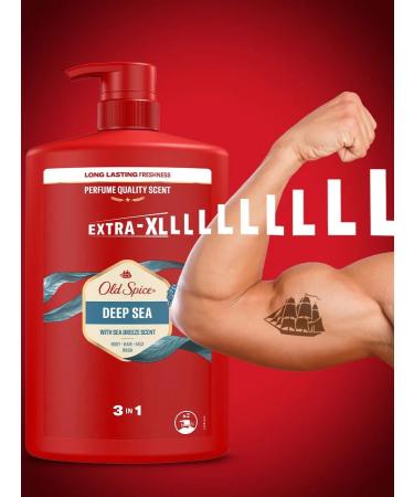 Old Spice Shower gel + shampoo 3V1 Deep Sea 1 l - Buy Online on GoSupps.com