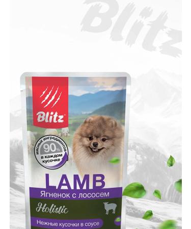 BLITZ Wet feed Holistic small dogs lambs salmon 85 g 5 pcs - Buy Online on GoSupps.com