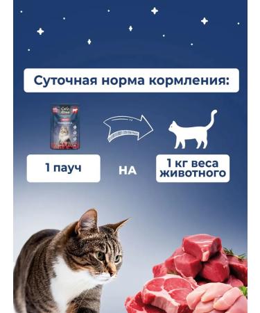 Cat's Menu Feed moist urolithiasis of beef cats 85 g 8 pcs - Buy Online on GoSupps.com