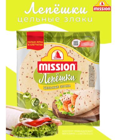 Mission Wheat cakes whole cereals 20cm 6 pcs 250 g