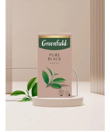 Greenfield Black tea Pure Black in bags 20 pcs - Buy Online on GoSupps.com