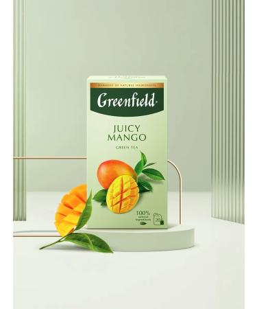 Greenfield Green tea Juicy Mango in bags 20 pcs - Buy Online on GoSupps.com