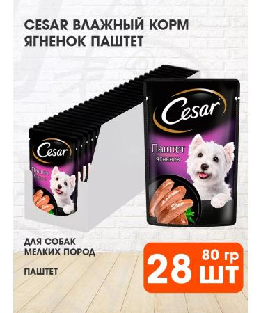 CESAR Dog food small moist lamb paste 80 g 28 pcs